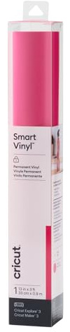 Cricut Smart Vinyl Permanent | 1 sheet | 33cm x 0.9m | Party Pink