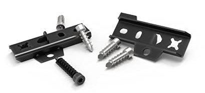 BioMaderas® Clips Edelstahl schwarz - verdeckte Befestigung für Terrassendielen (auch Tropenholz) mit 19mm bis 25mm Stärke