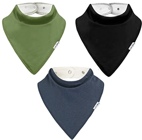 Lovjoy Stor bandana haklapp för barn från 4 år och äldre för barn och tonåringar, justerbar halsstorlek