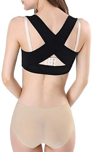 Posture Corrector Women Back Support Vest Top Bra Posture Correctors Shapewear Push Up Breast Brace Promotion Back Brace (black S)
