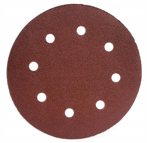 Set di 10 Dischi Abrasivi | Ø180 mm | Grana 220 | 8 Fori | a Strappo | per Levigatrice a Giraffa con Sistema di Aspirazione| per Gesso Cartongesso