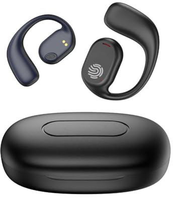 QEOTOH Auricolare Bluetooth da appendere all'orecchio, cuffie Bluetooth 5.3, cuffie aperte di ricarica con auricolari Bluetooth C
