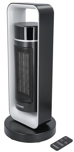 TOUGH MASTER Electric Heater 2000W PTC Ceramic Heater with 3 Modes, 12H Timer, 40° Oscillation, Overheating & Tip-Over Protection, Energy-Saving-ECO-Mode, Remote Control