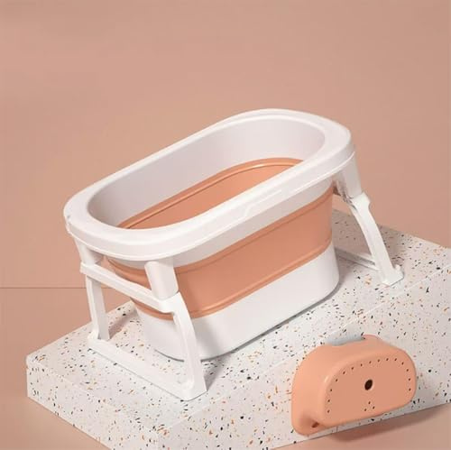 Hundbadkar Hopfällbart husdjursbadkar Bärbara hopfällbara badkar Utrymmesbesparande design Plastbadkar for valp Små hundar Katter(Pink,Small(74x51x42))