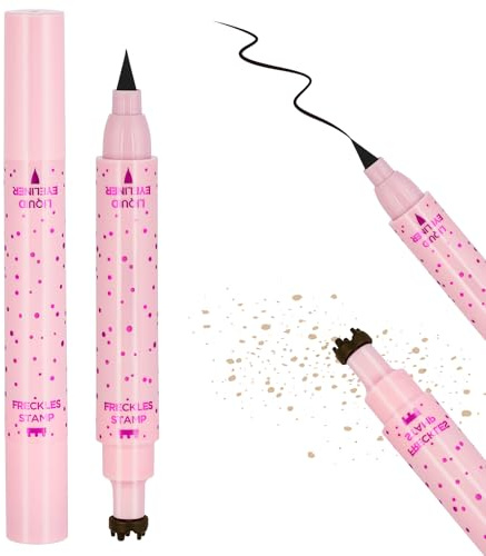 LOPHE Fräknar penna med dubbel klar funktion, vattentäta naturliga fläckar, enkel applicering, 2,2 ml