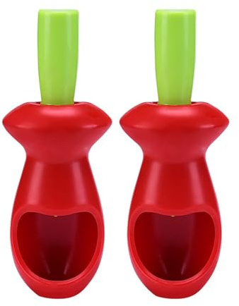 Set di 2 snocciolatori di ciliegie, strumento da cucina ergonomico per snocciolare, ciliegie, datteri e piccoli frutti