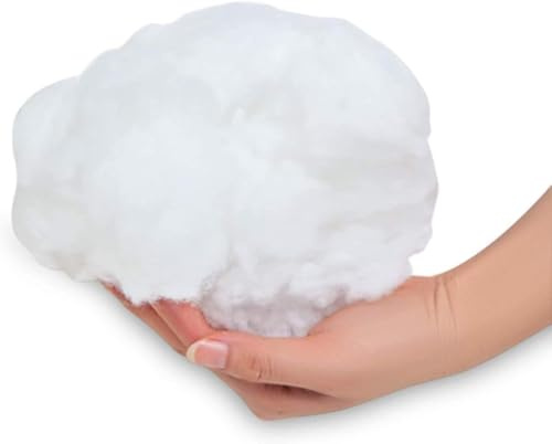 Hollowfibre Filling for Stuffing - White Virgin Filling for Knitted products, Crochet & Crafts, Teddy Bears, Pillows & Cushion Covers - High Grade Polyester Filling Stuff (500 grams)