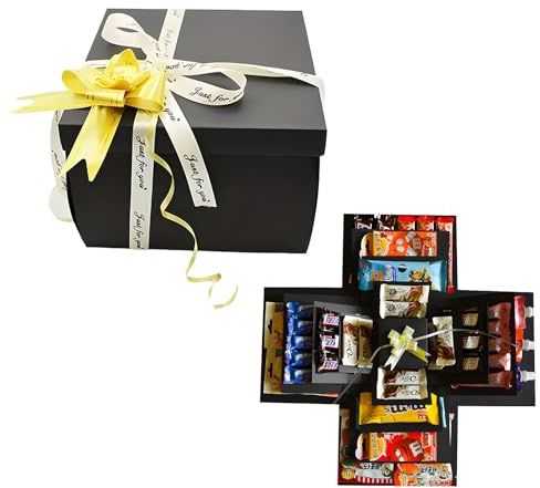 LUHOCIY Caja sorpresa, caja de regalo de cumpleaños, caja de regalo, estructura de 5 pisos, aspecto fino, apto para bricolaje, adecuado para cumpleaños, Navidad, aniversarios y otras ocasiones