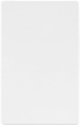 LIDER Blank Wall Plate, Temperature and Impact Resistant, UL Listed, Polycarbonate Thermoplastic, Screwless Design, Matte Finish, Modern Upgrade, Midsize, 1-Gang, 4.88” x 3.11”, White