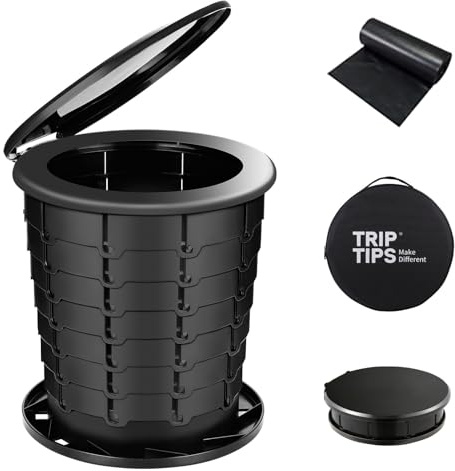 TRIPTIPS Toilettes de voyage rétractables, portables et réglables en hauteur pour adultes et enfants, pour camping/voiture