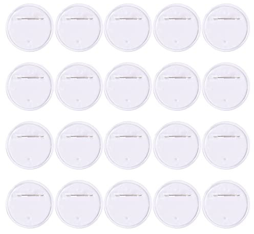 20 Stück Buttons Anstecker Buttons Selber Machen Buttons Transparente Abzeichen Klar Knopf Diy Badge 40 mm / 1,6 Zoll