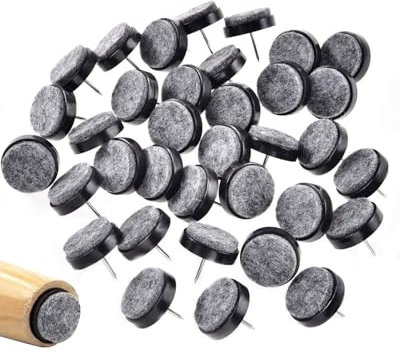KGDUYC 32pcs Clavo de Almohadilla de Mueble,Protectores de suelo para muebles,Tacos para Sillas,Protectores para Patas de Mesa 22~28mm,Tacos de Fieltro con Clavos para Muebles de Madera Patas de Silla