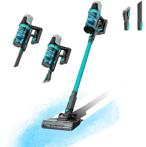 Cecotec Aspiradora Escoba Sin Cable Conga Rockstar 1500 Horizon X-Treme XL. 215W Potencia Total, Autonomía 60min, Cepillo Mixto, 2 Modos de Succión, Parallel Cyclone System, Depósito 600ml