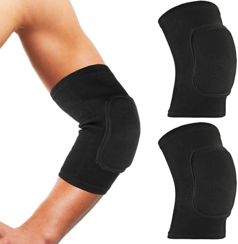 COMNICO Elbow Brace Sponge Fitness Elbow Support Compression Sleeve Breathable Anti-Collision Protective Arm Pads Strap Band for Workouts Tendonitis Arthritis Tennis Volleyball Basketball Golfers(M)