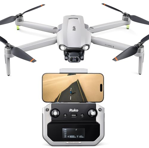 Ruko F11PRO 2 Drone with Camera 4K/30fps Video 6K Image, 3-Axis Gimbal Drone, Drones with Camera 4k Professional 10000FT Transmission Long Range, 70-Min Flight Time with 2 Batteries, GPS Auto Return