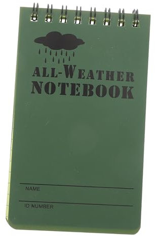 Mikikit Wasserdichte klebrige Noten Spiraler Notizblock kleiner spiralblock Notizbuch zum Notieren Hefte für die Schule kleiner Taschennotizblock kleines Spiralheft Notizbücher Papier Grün