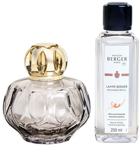 Maison Berger, gifteset Rosalie lampada catalitica marrone + ricarica profumo Petillance exquise 250ml