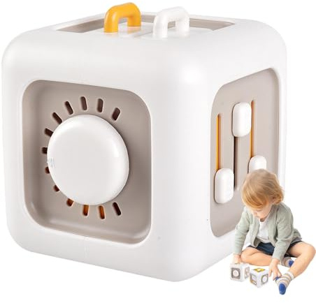 Busy Cube Toy - Switch Toy For Kids , Fidget Sensory Cube with Switch | Cute Swiitch Sensory Interactive Toyy For Boys & Girls | Resistant Portable Children Busy Cubes