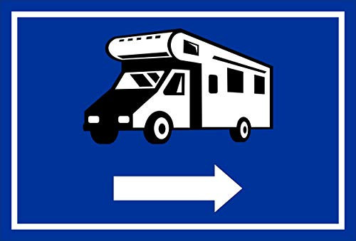 Melis Plaque décorative pour Camping-Car avec flèche Droite