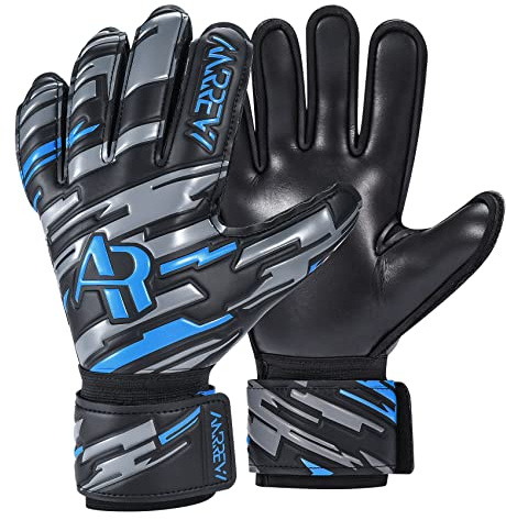 Anrrew Soccer Goalie Gloves with fingersave and Double Wrist Protection.Goalkeeper Gloves Provide Extreme Strong Control and Grip.Soccer Gloves for Youth,Kids,Adult