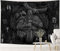 Arsey Wikinger Deko Wandteppich Nordisch Mythologie Odin Warrior Schwert Axt Rabe Kreuzknoten Tattoo Meditation Runen Wandtuch Gobelin Tapisserie Wohnzimmer Schlafzimmer Grau 200cm x 150cm