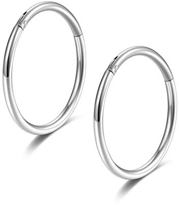 16g Piercing Naso Septum Lip Incernierati 316L Acciaio Chirurgico Anello Per Piercing al Setto Labbro Conch Cartilagine Orecchini Donna Uomo 16mm