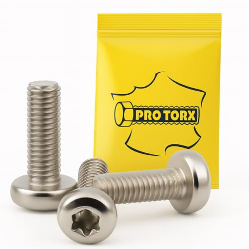 Torx-skruvar Bombee M4 x 16 mm: 20 st rostfria skruvar för brickmutter | Cylindriska huvudskruvar Bombee sex flikar stål A2 | rostfri metall - ISO 14583 | skruvar PROTORX