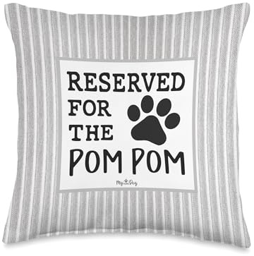 Reserved for the Pom Pom - Farmhouse Style Pomeranian Throw Pillow