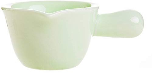 Saucer Porcelain Gravy Sauce Boat Gravy Sauce Boat Saucer Stand Traditional Porcelain Gravy Sauce Boat with Saucer Porcelain Gravy Boat Dish(Green)