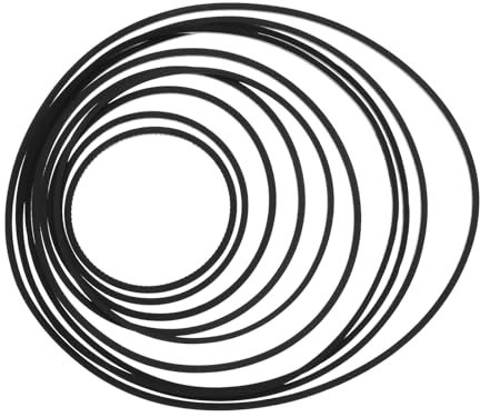 EMSea 100 correas de transmisión de goma negras para grabadora de 1 mm de grosor, correa de transmisión de goma para reproductores de DVD, reproductores de casete, reproductores de CD, 25 mm-70 mm