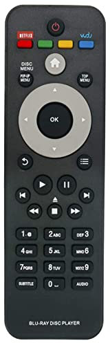 Télécommande remplacée Convient pour Philips Blu-Ray Disc Player RC2802 996510058437 BDP-7500B2 BDP2180 BDP2180/12 BDP2985/F7 BDP1200 BDP1200/F7 BDP2100 BDP2100/79 BDP3200 BDP3200/98