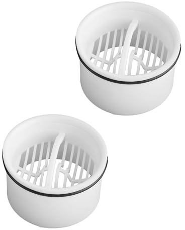 Juego de 2 Sets de Filtro Desagüe Ducha y Tubo de Inmersión, Atrapa Pelos Ducha y Rejilla Desagüe Ducha, Compatible con Viega Tempoplex 6960, 6961, 6962, 6963