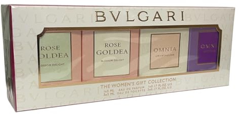Bulgari Coffret Coffret Eau de toilette Rose Goldea Blossom Delight + & Edt + Omnia Crystalline Edt + Omni Amethyste Edt – 4 x 5 ml