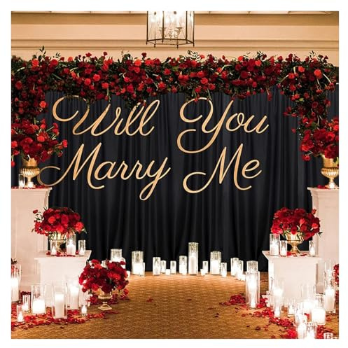 Silky Wrinkle-Effect Backdrop Curtains Wedding Photography & Event Decor, Soft Drapes Shop Rideau de Fond(Black,150x245cm(5x8FT))