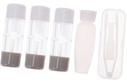 CONGARTENO Juego de Cajas para Lentes de Contacto 3 Piezas Transparentes con Pinzas y Frasco Solución, Contenedor de Almacenamiento Portátil para Viaje y Uso Diario, Accesorio para Cuidado