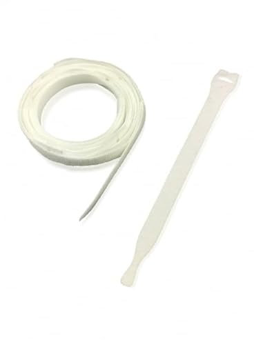 VELCRO® Brand Cable Ties One Wrap Double Sided Straps 20mmx200mm White 10 Pieces