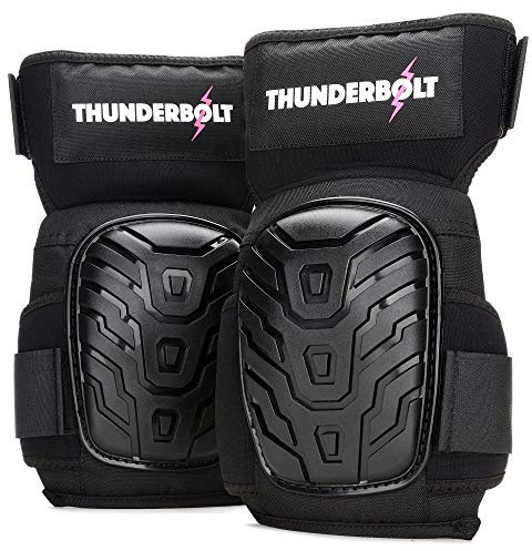 Knee Pads for Women for Work by Thunderbolt for Flooring, Gardening, Cleaning, Tile Work, with Comfortable Gel Cushion and Anti-Slip Straps