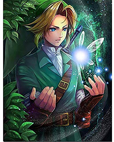 PeBoo 5D Diamantmalerei Kits Große Größe Bilder Legende von Zelda Erwachsene Kinder Bunt Kristall Diamant Bilder Handarbeit Stickerei Diamond Painting Kreuzstich Art Wohnkultur 30x40cm W4926
