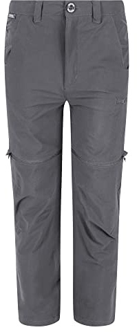Regatta Pantalón Highton Z/O Kids, Repelente al Agua, elástico y con Cremallera. con tecnologías DWR e Isoflex. Apto para Senderismo.