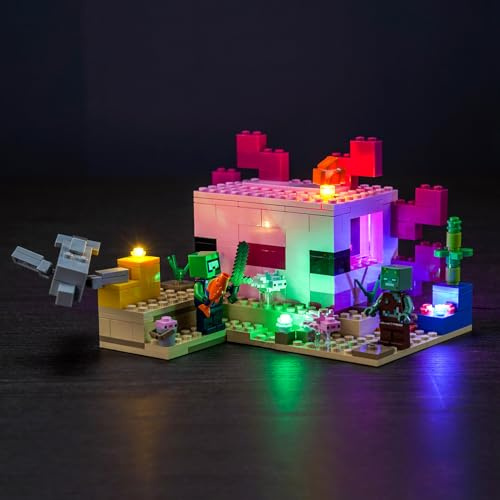 Led Light Kit for Lego Minecraft The Axolotl House Set 21247 | Led Lighting Set for Lego 21247 Minecraft Axolotl House - Not Include Models, Just Light Kit,For Adults