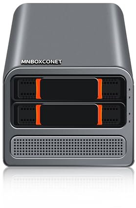 MNBOXCONET Mini PC N100 NAS 2 Bahias Quad-Core,Ordenador Micro PC 3 en 1 DDR5 8GB RAM 128GB NVMe SSD 2TB 3.5 HDD, SPK/Mic, Dual 2.5GbE i226V LAN Soft Router, Hot Swapping HTPC Seguridad