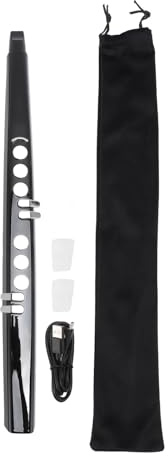 Instrumento de viento digital, saxofón electrónico MIDI, soporte 13 tonos volumen ajustable 3 sensibilidad de soplado para principiantes