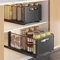 2 Piezas Cajón Telescópico Cajón de Cocina Extensible Desplegable Organizador De Gabinete Extraíble Fijo con Nano Película Adhesiva Cesta Deslizante para Cocina Sin Taladrar ni Clavar, L25*A38*H19 cm