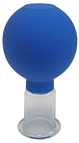 Ventosa de seguridad de vidrio para masaje, espalda, cara, brazo, espalda, terapia china de 1.37 pulgadas