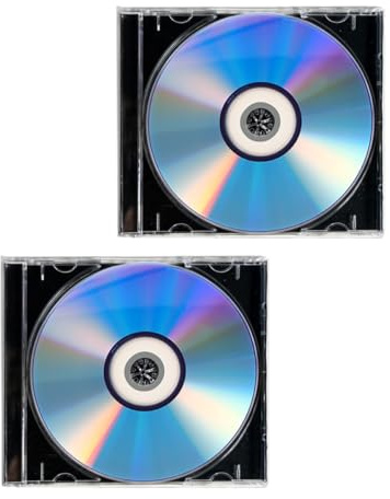 PAMINGONO Discos DVD Vírgenes Grabables 2 Unidades con Estuches CD y DVD Vacíos para Grabación de Música Vídeo y Datos Medios de Audio en para Uso Doméstico y Profesional