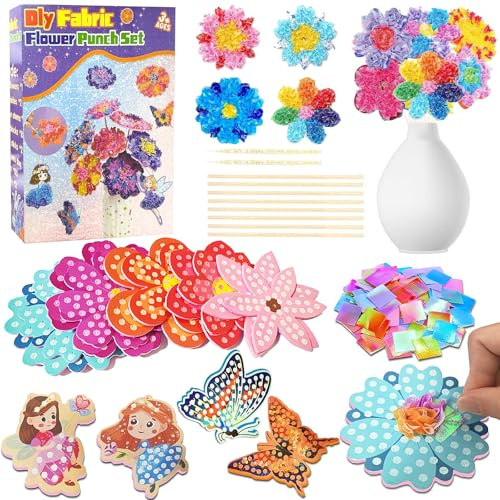 PANYI Set di Lavoretti Con Fiori Bouquet di Giocattoli Lavoretti Creativi per Bambini Set Creativo per Ragazze Regali di Compleanno E Regali per Feste per Bambine 4 Ai 6 Anni (Senza Vaso)