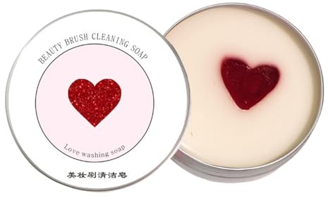 Makeup Penselrengöring Tvål - Solid Hjärtformad Tvål | Makeup Borste Cleaner | För Foundation Penslar Bronzer Svampar Och Skönhet