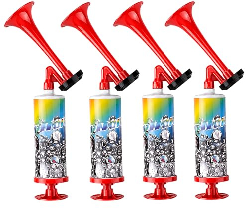 Air Horn 4-Pack, Airhorn, Horns, Handheld Air Horns For Sports Events And Marine Signalling, Loud Noise Maker For Outdoor Safety And Party Celebrations, Compact And Durable Design
