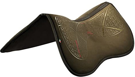 Acavallo Memory Foam Half Pad mit Grip, Größe:L, Farbe:braun/Bronze