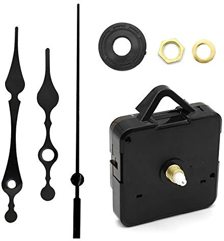 JustYit Quartz Uhrwerk Uhrwerk mit Zeiger Uhrwerk f眉r Wanduhr uhrwerk Schleichend mit Zeiger Sets f眉r DIY Wanduhr satz Schwarz